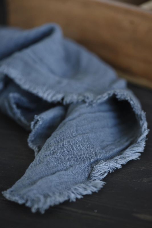 TØYSERVIETT Stoff Historical Blue