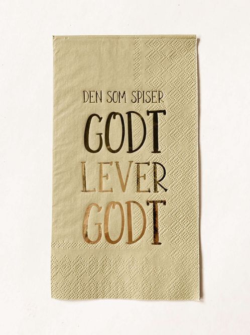 Hovedbilde SERVIETT Den Som Lever Godt  