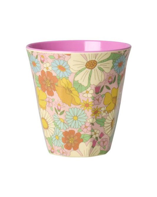 Hovedbilde KOPP With Flower Power Print Dark Pink