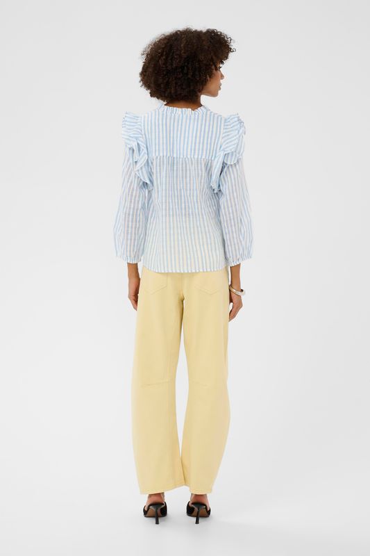 HENA Shadia Blouse Blue/White