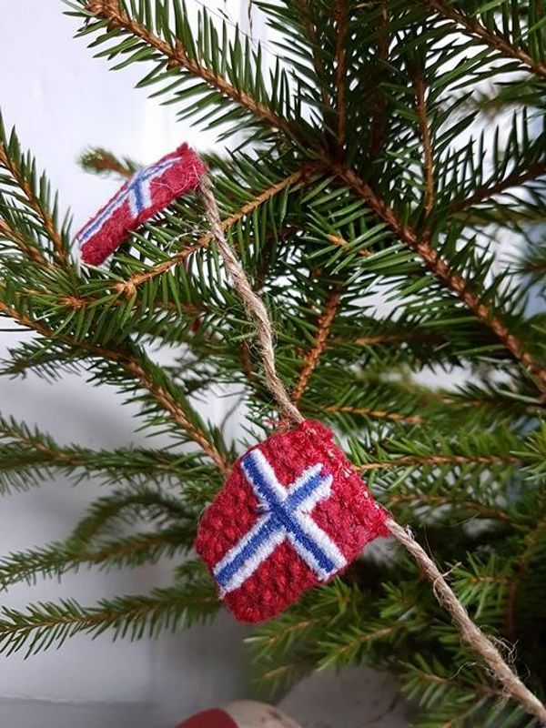 NORSKE Flagg Strikkede 