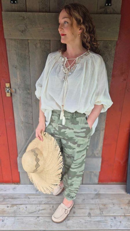 ABBIE Barrel Camo Bukse 