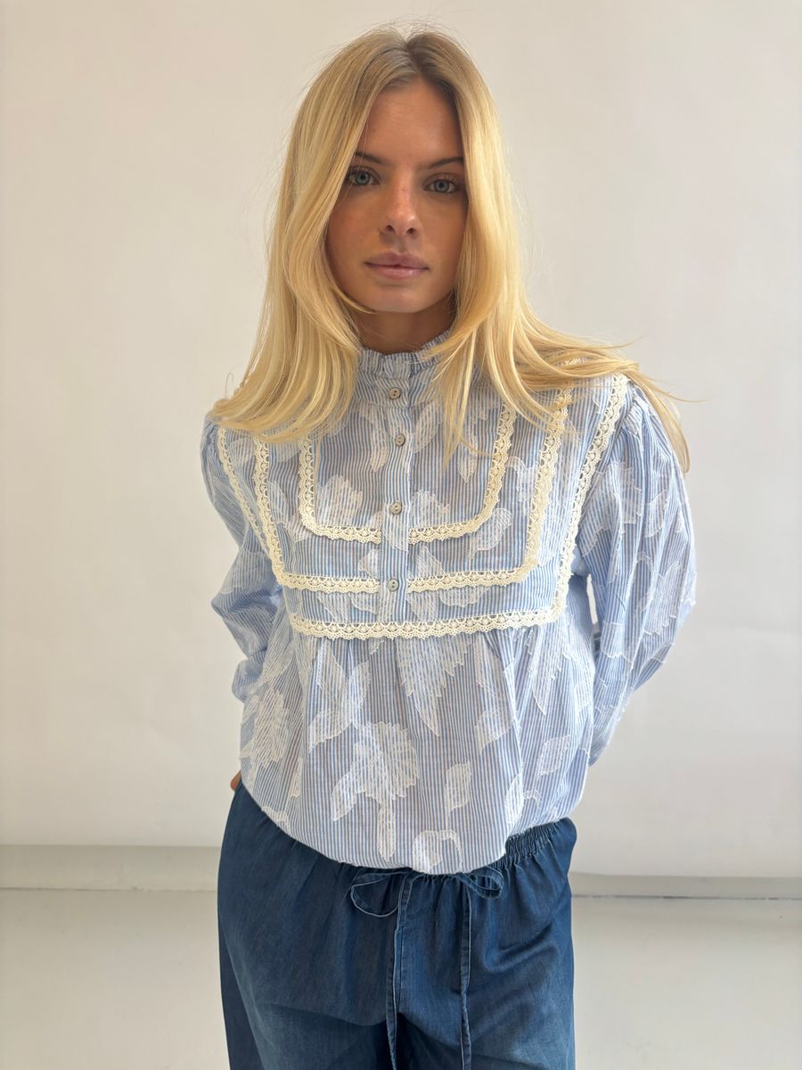 ISABELLA Bluse Blue Stripe