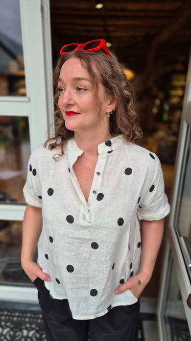 Hovedbilde MELINA Linbluse Dot