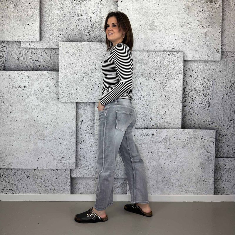 DAFNIE Baggy Jeans Grey Denim