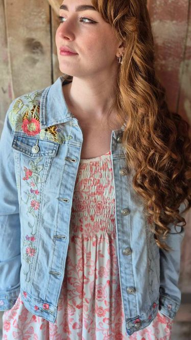 Hovedbilde BOHEME Jeansjakke Broderi 