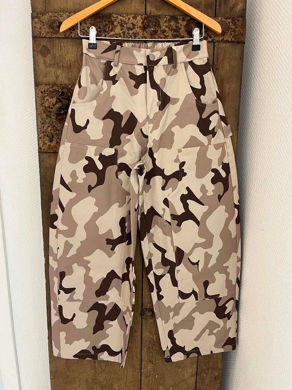 LOTTE Bukse Camo Beige Brun