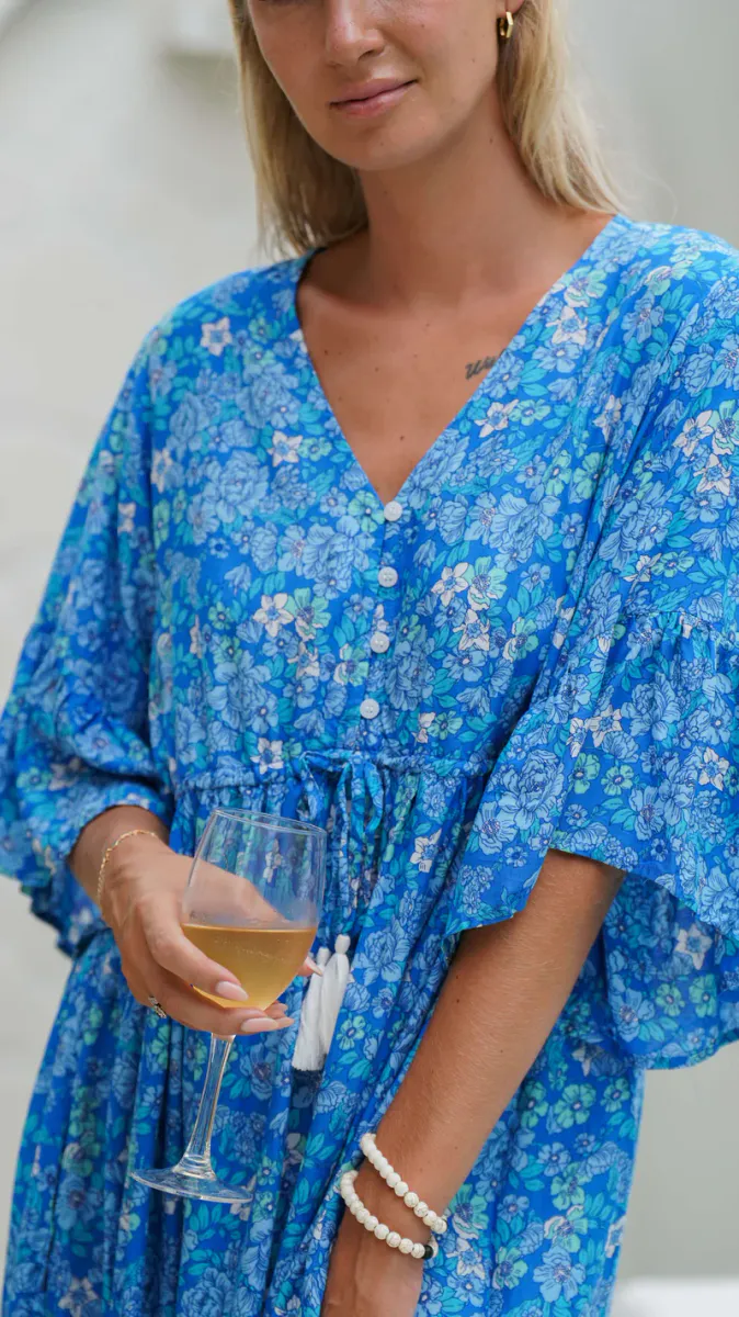 GEORGINE Maxikjole Blå 