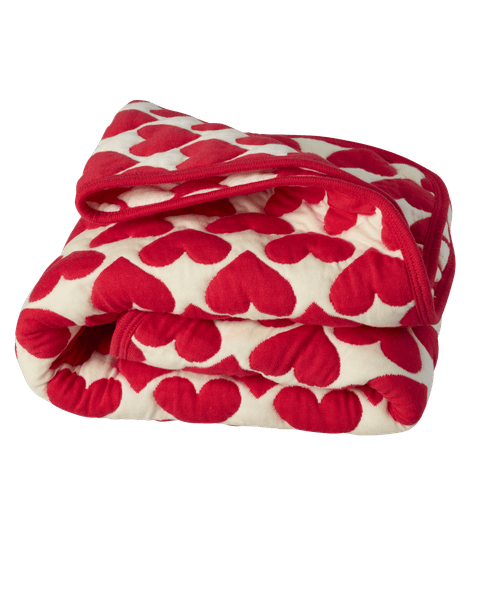 Hovedbilde QUILT Bomullspledd Heart ...