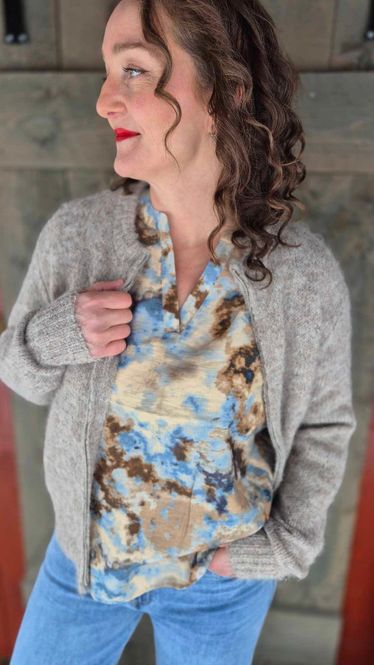 Hovedbilde HIZZY Bluse Brown/Blue Splash