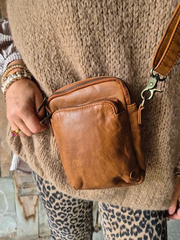 MOBILBAG Skinn Cognac 3