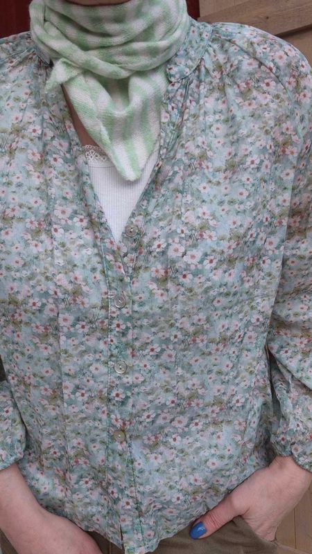CECILIE Bluse Flowermix Green