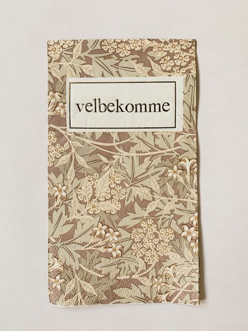 Hovedbilde SERVIETT Velbekomme Mønstret Brun/Beige