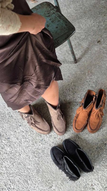 FRINGE Boots Sort 