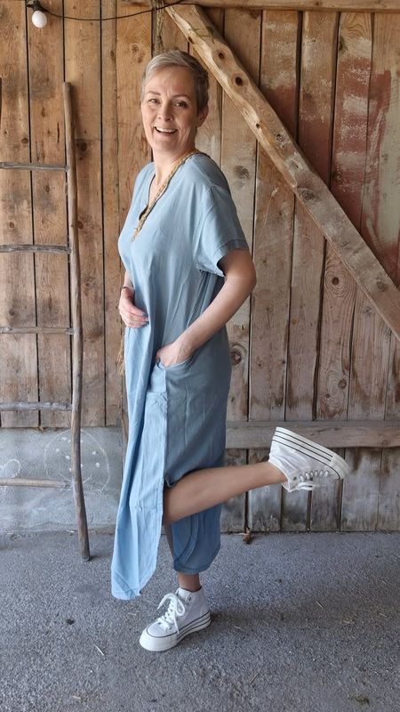 CITHA Aurelia Kjole Light Blue Wash