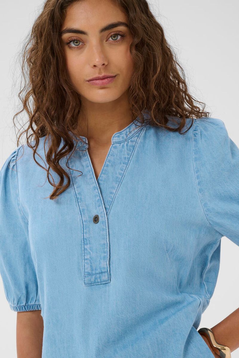 BERTELINE Arpa Kjole Light Blue Wash