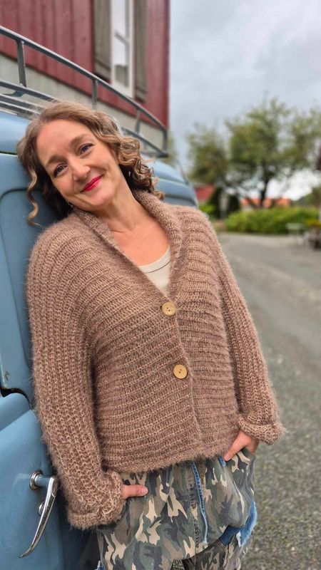 HAIRY Cardigan Fango