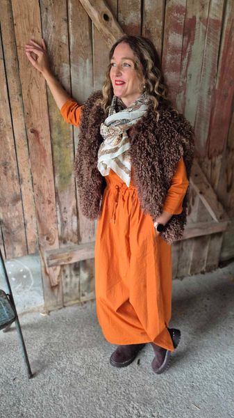 Hovedbilde MORRIS Bomullskjole Gold ...