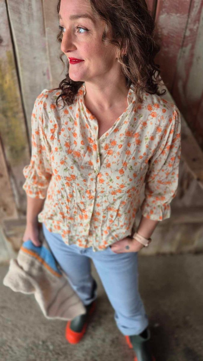 MARTE Bluse Flowermix Corall