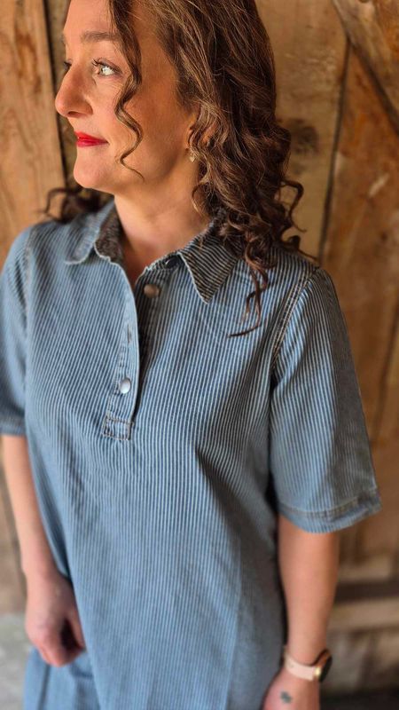 AYNA Kjole Blue/White Stripe