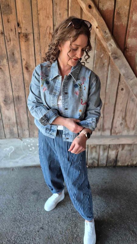 LENE Bukse Stripet Denim