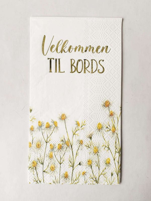 SERVIETT Velkommen Til Bords Margeritt 
