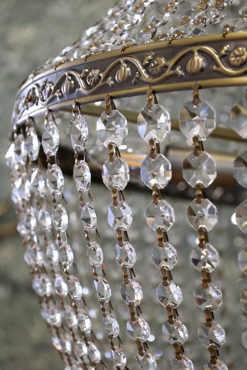 VERSAILLES Fransk Lysekrone m. Glasprissmer