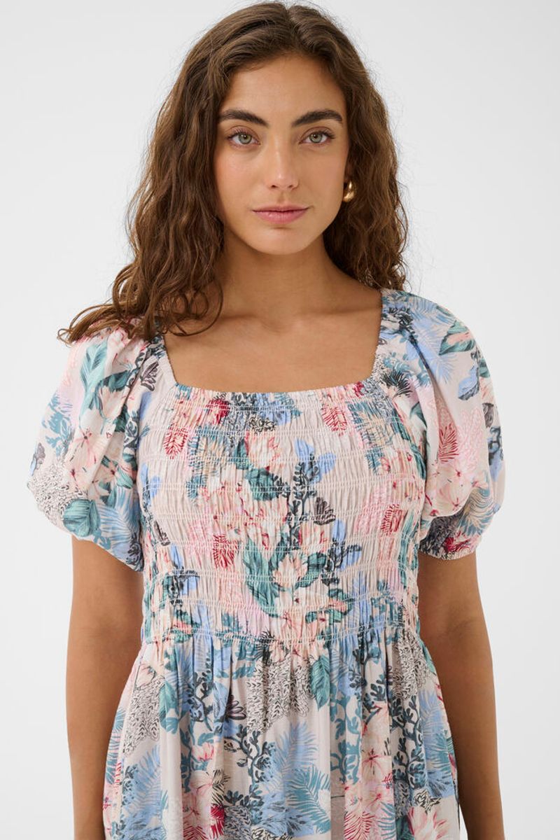 LOTUS Greece Smock Kjole Whitecap/Blue 