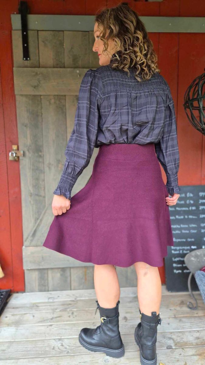 IBEN Grey Check Bluse