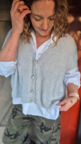 Hovedbilde CASSIA Strikket Vest Grå