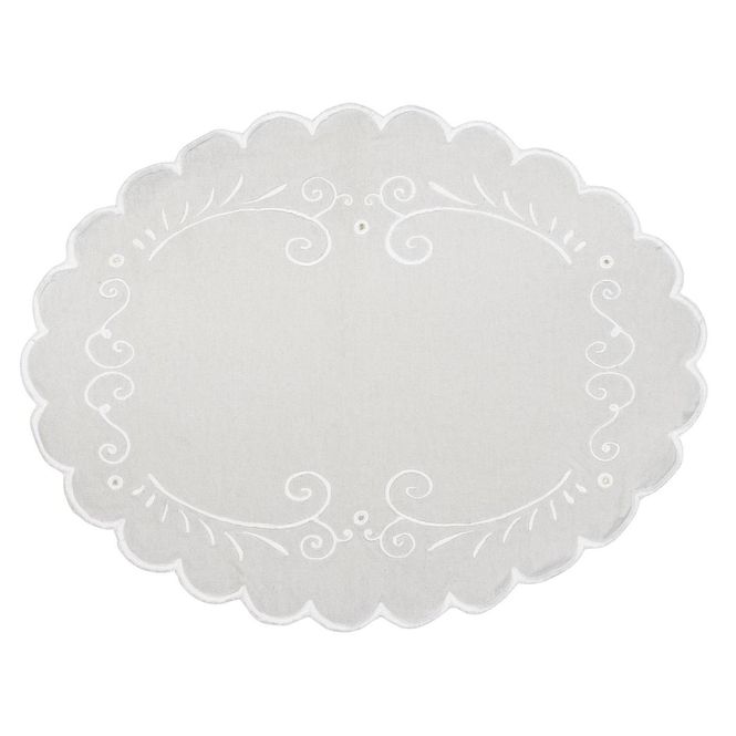 Hovedbilde SERVIETT Brødkurv med Broderi Oval