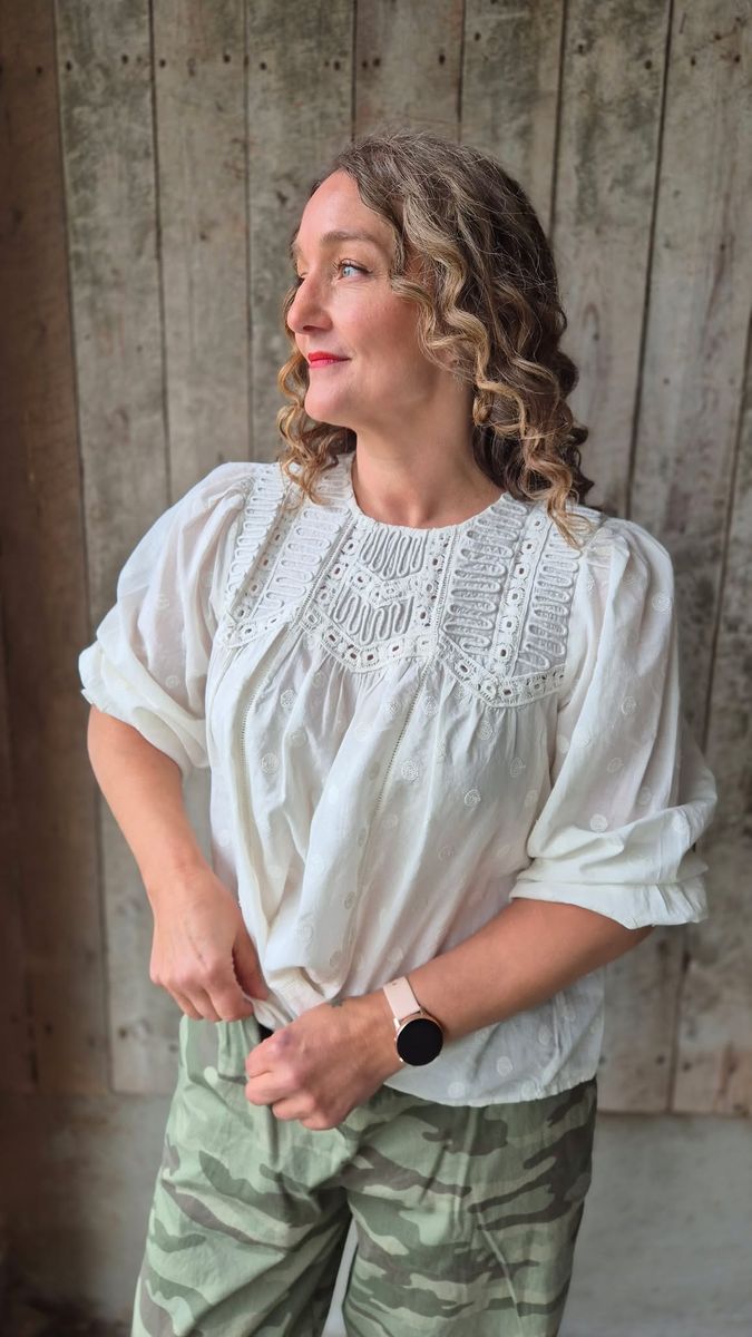 LENA Bluse Spring Gardenia