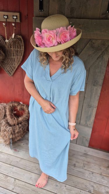 Hovedbilde CITHA Aurelia Kjole Light Blue Wash
