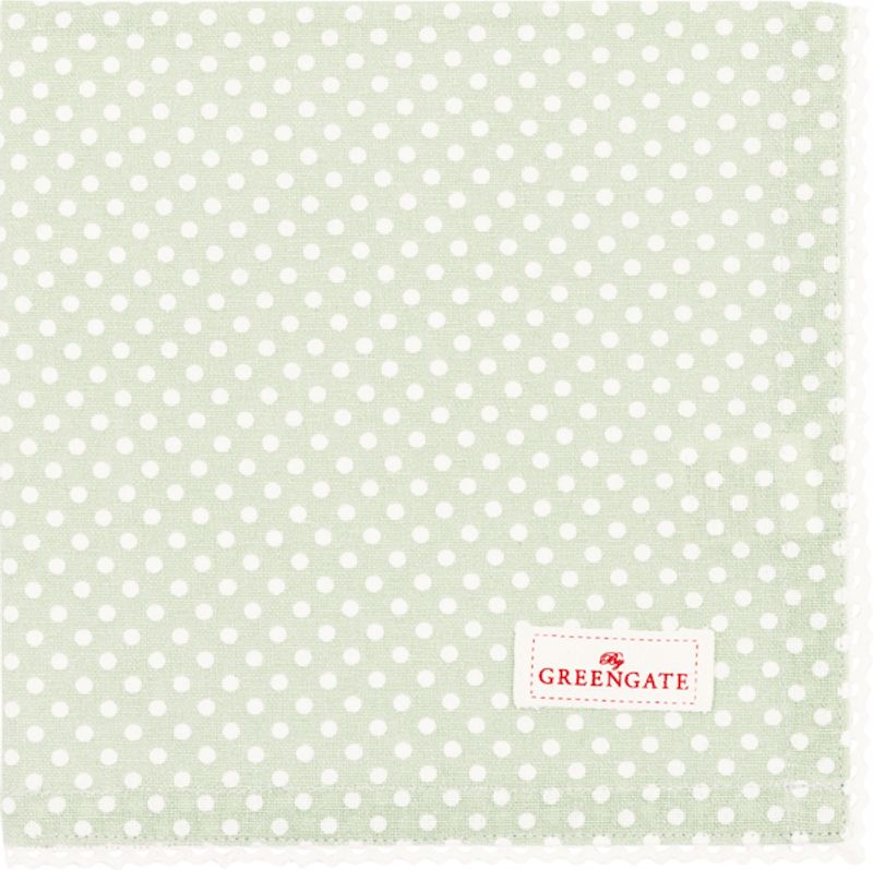 TØYSERVIETT Dotty Green m Blondekant