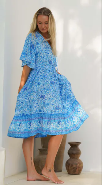 Hovedbilde GEORGINE Kort Kjole Blå 