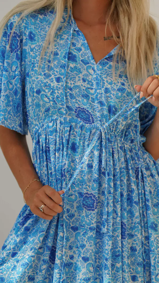 GEORGINE Maxikjole Blå 