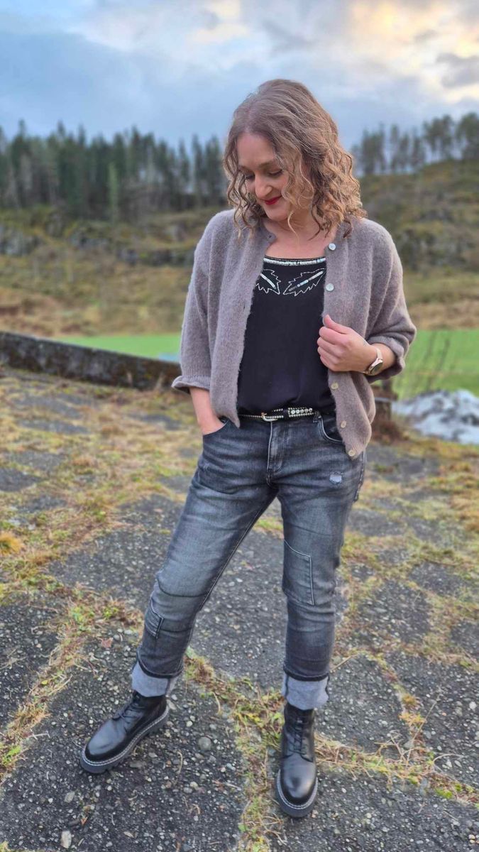 JULIANA Cardigan Fango