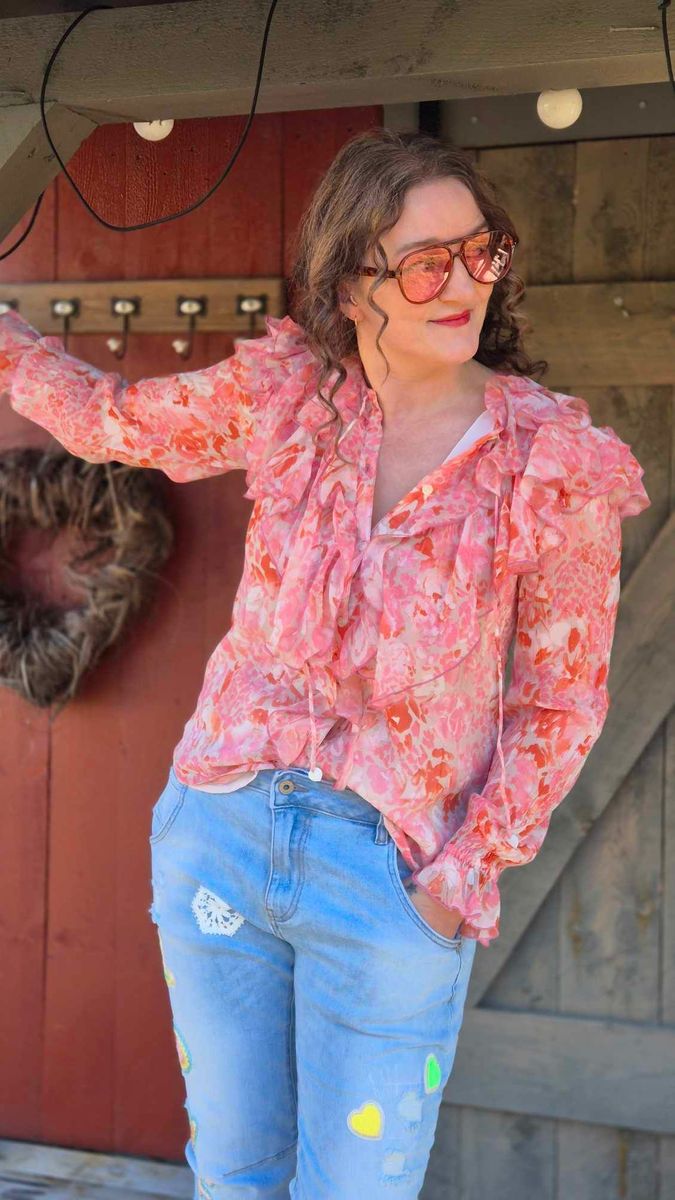 HELENA Bluse Coral Blush