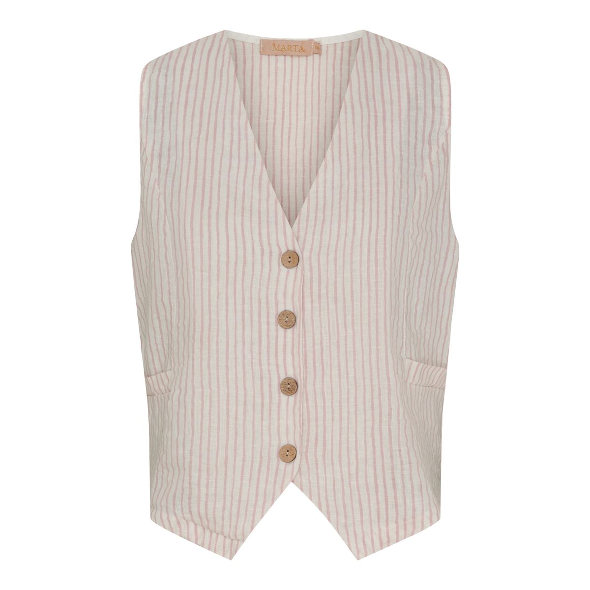 Edel Vest  Stripe Rosa