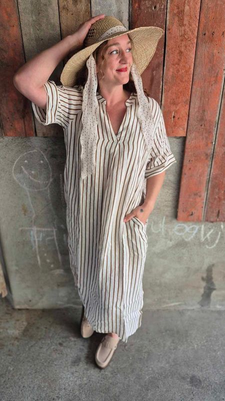 MELINA Linkjole Long Stripe Camel