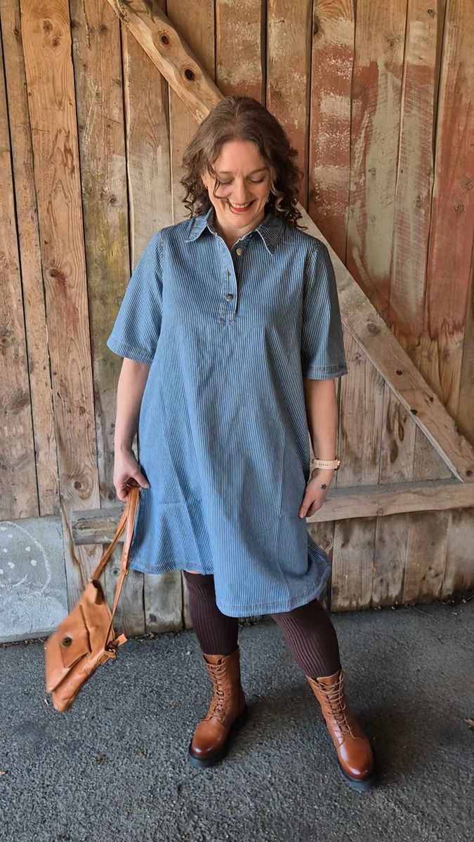 AYNA Kjole Blue/White Stripe