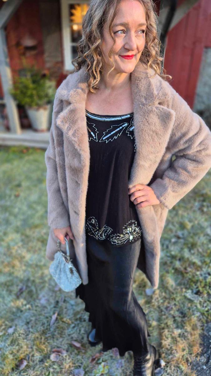 GLAMMY Langt Skjørt Black