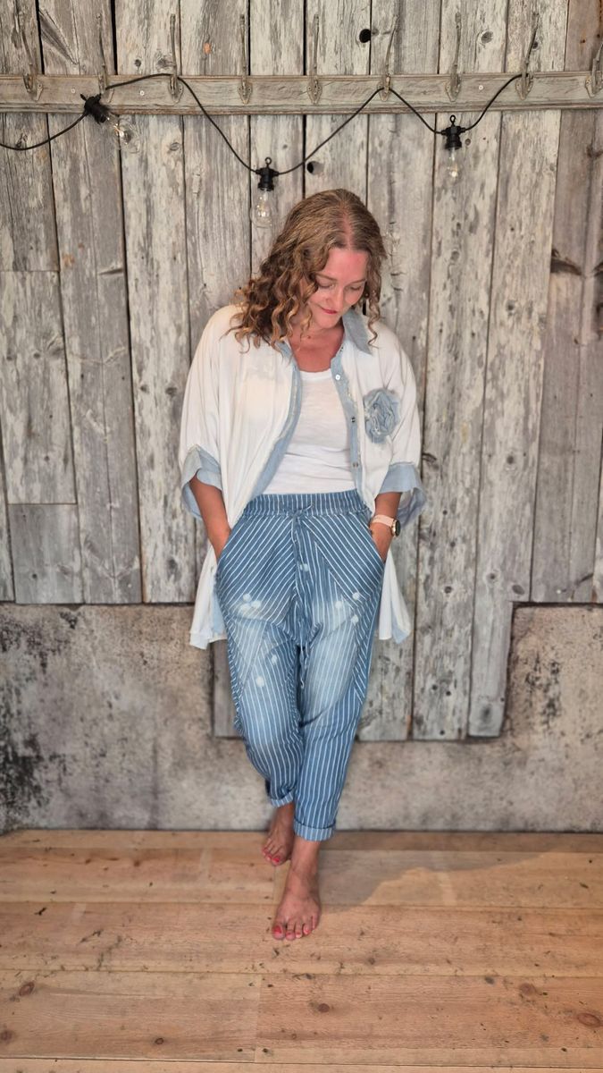 DENIM FLower Skjorte