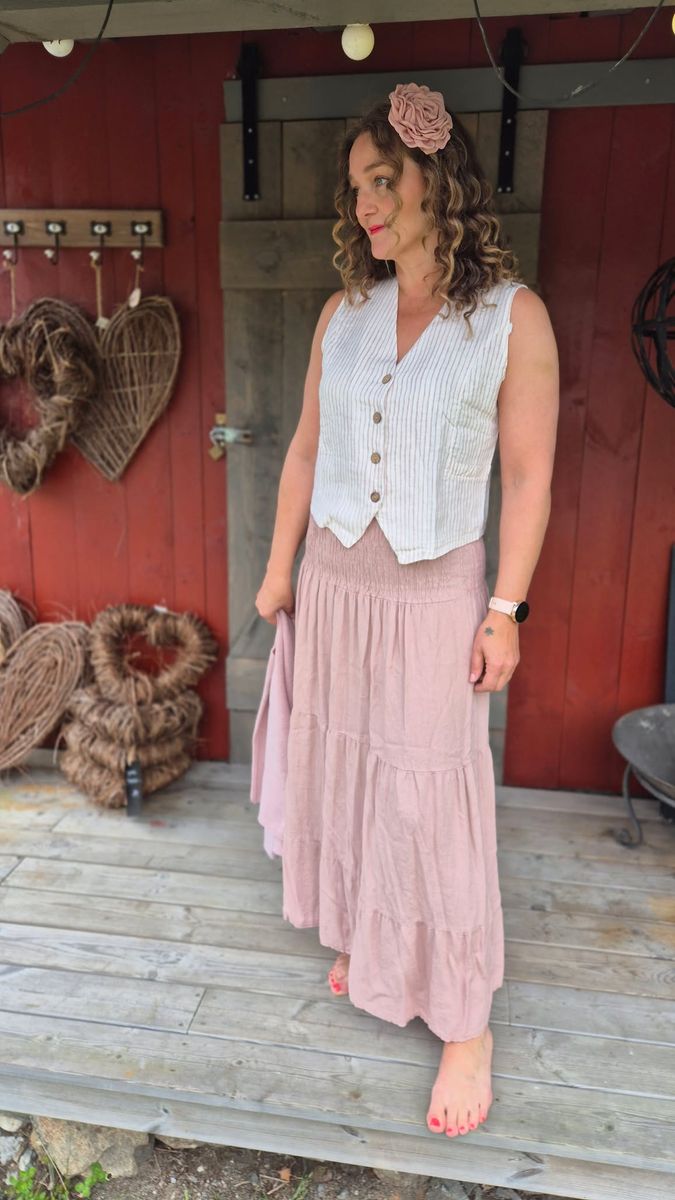 PRINCESS Langt Skjørt Rosa Blush
