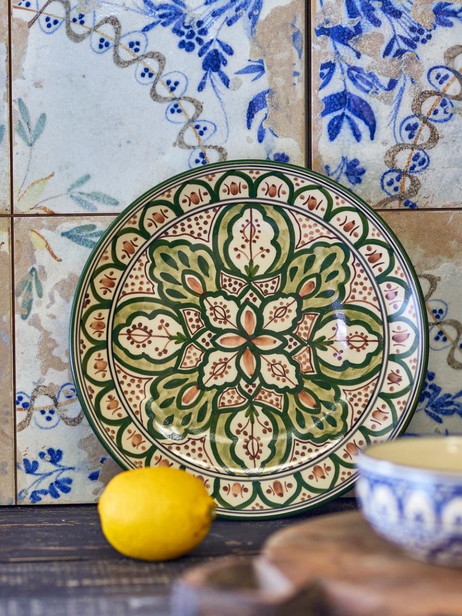 KARLIE Middagstallerken Keramikk Grønn