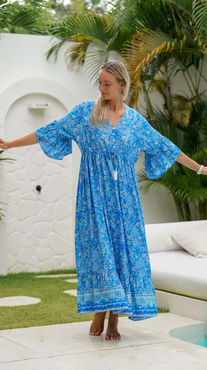 GEORGINE Maxikjole Blå 