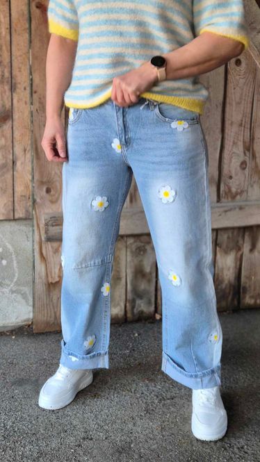 Hovedbilde ELIDA Denim Jeans m Blomster